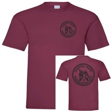 T-SHIRT  AMARANTO CON NERO