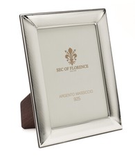 Cornice portafoto 4”x6” in argento sterling massiccio 925 7207/10x15 retro legno UK