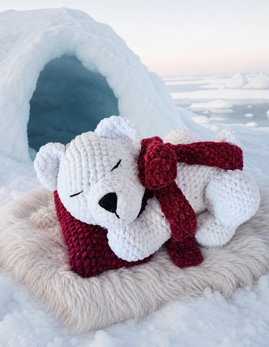 Cute sleeping polar bear - cute,