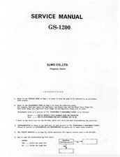 Elmo gs1200 user - gs1200, manual