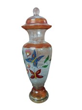 Vaso in Vetro Dipinto “Giardino di Farfalle”
