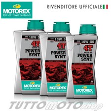 3 Litri olio motore MOTOREX POWER SYNT 4T 10W50 100% SINTETICO - Husqvarna KTM