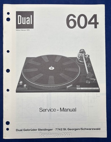 Manuale servizio giradischi - di,