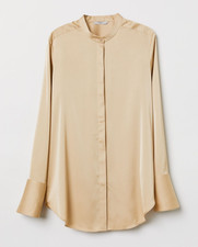 H&M camicia giallo crema in