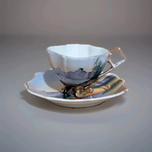 Antica tazza piattino in - antica,