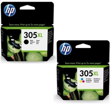 2 CARTUCCE ORIGINALI HP305 XL alta capacità NERO + COLORE - UFFICIALI HP