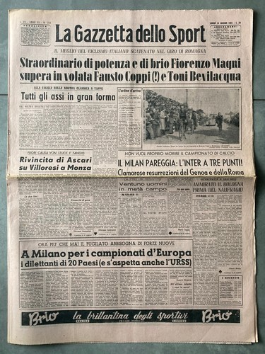 Magni vince coppi - coppi, la