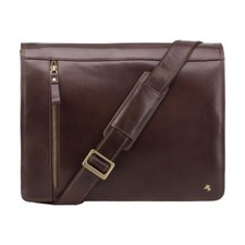 Visconti Buffalo Leather 13 Inch Laptop Case/Messenger Shoulder /Handbag Brown