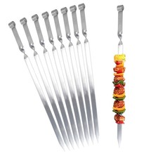 Spiedini per kebab ZMC acciaio inox 55 cm - 2 cm di larghezza spiedini per barbecue spiedini per carne inox