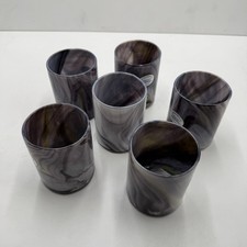bicchieri vetro di murano”Marble Droit”  Nero