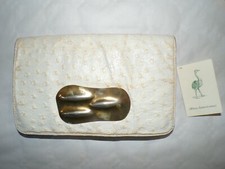 BORSA  POCHETTE 100% ORIGINAL  OSTRICH SKIN  MADE IN ITALY