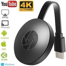 Miracast Anycast Chromecast 4k HDMI WiFi Android Apple Microsoft Smartphone TV