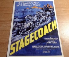 MINI LOCANDINA CINEMA - CIAK - STAGECOACH OMBRE ROSSE (JOHN FORD)