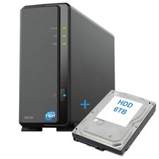 Synology Ds124 Nas 1-bay Slot Singolo Hard Disk Hdd 6tb Sata Ethe Ricondizionato