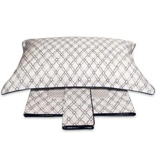 TRUSSARDI COMPLETO LENZUOLA MATRIMONIALE IN PERCALLE DI COTONE - INTRECCIO