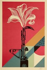 Shepard Fairey, 2025 - AR-15 LILY - Offset lithograph on thick paper