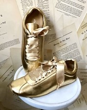 Free People Jeffrey Campbell Maisie Sneakers Metallizzate Oro 9 Campioni NUOVE