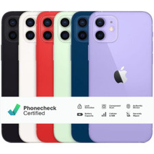 IPHONE 12 RICONDIZIONATO 64 256GB ECCELLENTE BIANCO NERO ROSSO BLU RIGENERATO