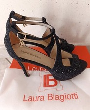 Sandali neri con strass Laura Biagiotti – Tacco 12