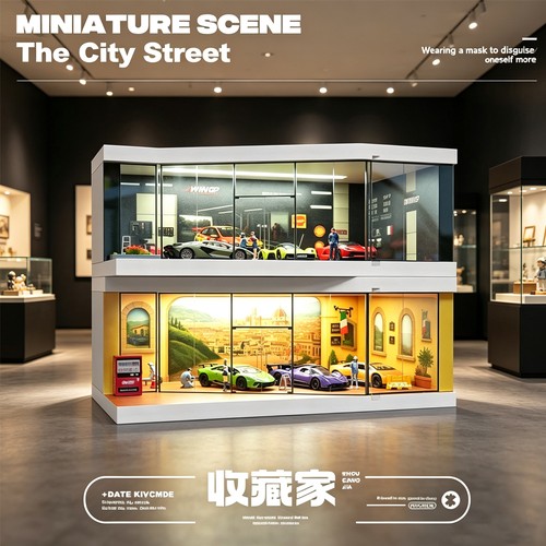 Diorama pressofuso garage - diorama, 1:64