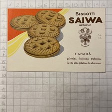Cartolina Postale Pubblicitaria Biscotti Saiwa Genova Canadà Galettina