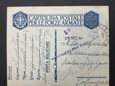 Antica cartolina postale per