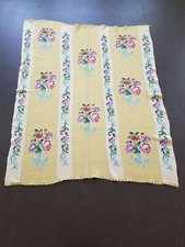 Fine Vintage Traditional Hand Made Cross Stitch Wool Multicolour Rug 195x160cm