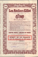 Ateliers Gillet Herstal Belgio 1944 Moto 300cc 400cc 500cc Produttori