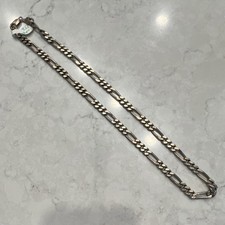 Collana catena Figaro argento