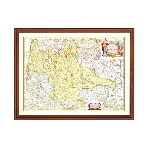 Vecchia mappa milano 1665 - vecchia,