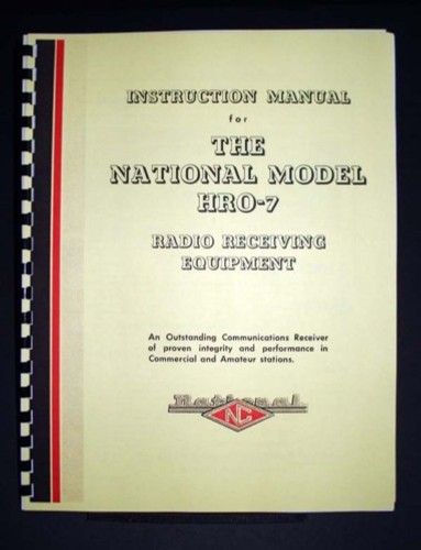 National hro hro7 ricevitore - national, hro-7