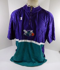Late 1990s Charlotte Hornets #44 Gioco Usato Viola Tiro Camicia 3XL DP46685