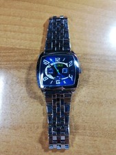 Just Cavalli Vintage Watch Quartz All Stainless Steel Blue Dial Montre Uhr Reloj
