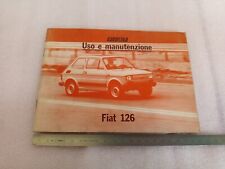 manuale uso manutenzione originale 1977 Fiat 126 Personal 4 650