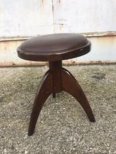 Sgabello per pianoforte in legno con seduta imbottita