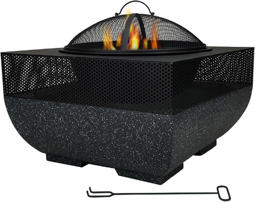 Braciere bbq quadrato 2in1 - braciere, con