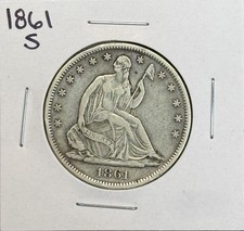 1861-S Mezzo dollaro Liberty