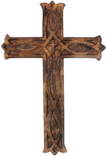 - Croce Celtica Da Appendere, in Legno, Decorazione Religiosa per La Casa, 25 X 