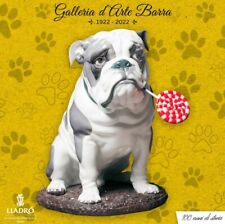 Lladró Porcellana artistica By Lladro. Animale Cane bulldog con leccalecca