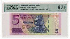 Banconota ZIMBABWE 5 dollari