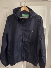 Giacca Benetton Rain Defender taglia xl ptp 25” nuova con etichetta leggera anni 80 casual navy