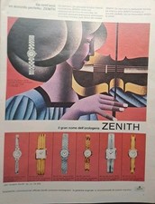 Orologi ZENITH- Rara Pubblicità ORIGINALE D'epoca 1965