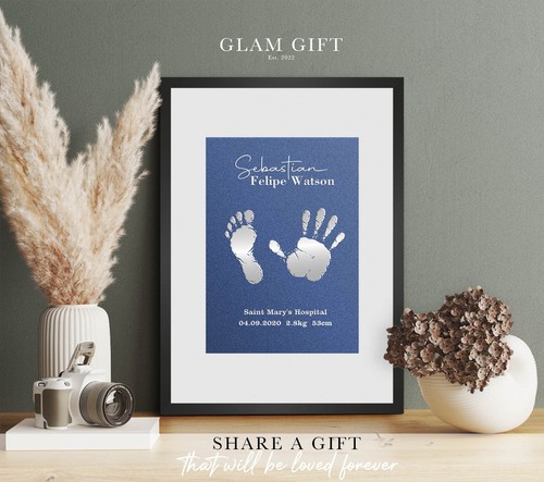 Foil handprint footprint art - foil,