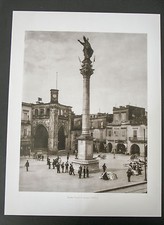 LECCE PIAZZA S. ORONZO 1910 Stampa foto repro Alinari la Repubblica