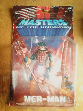 motu 200x masters of the universe Merman completo, con blister aperto e richiuso