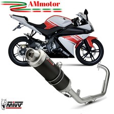 Scarico Completo Yamaha Yzf R125 2009 Terminale Marmitta Mivv Gp Black Nero Moto