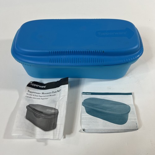Blue tupperware pasta - tupperware,