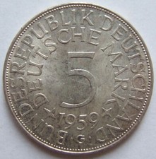 Moneta Rfg Aquila Argento 5 DM