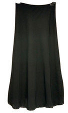 Gonna lunga svasata, chiffon di viscosa, foderata, taglia S elastico in vita