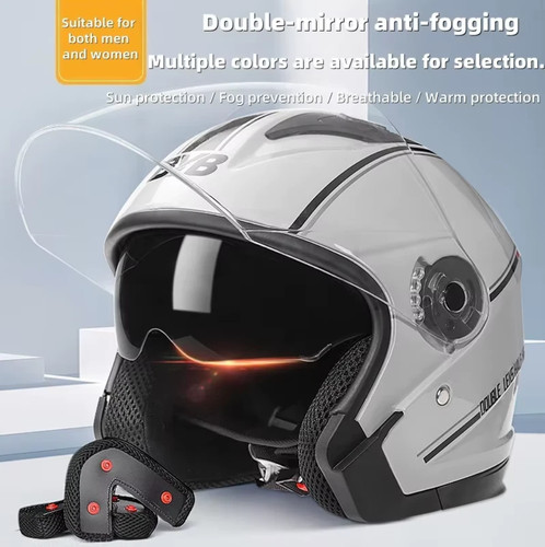 Casco moto doppia lente - casco,